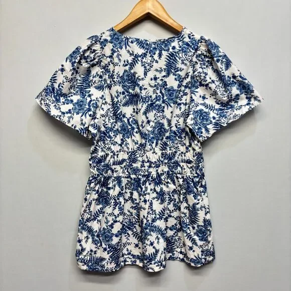 Maeve by Anthropologie Somerset Blouse Top Shirt Size Medium Floral Boho D064 -4 - Picture 8 of 13